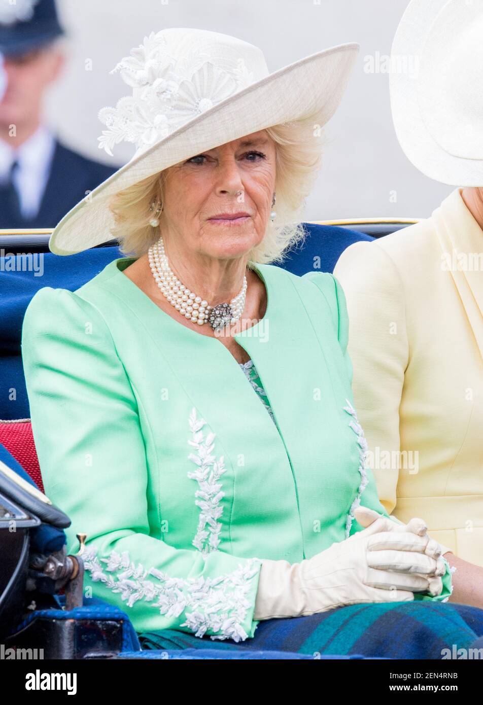 Camilla Duchess of Cornwall during Trooping the Colour ceremony