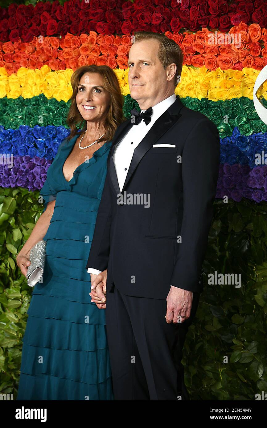 Kathleen Rosemary Treado & husband Jeff Daniels attend the 2019 Tony