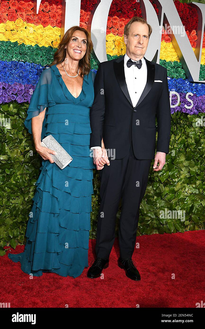 Kathleen Rosemary Treado & husband Jeff Daniels attend the 2019 Tony