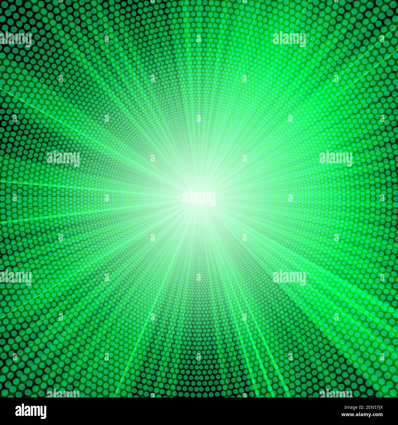 Pop art colorful comics book magazine cover. Striped green background ...