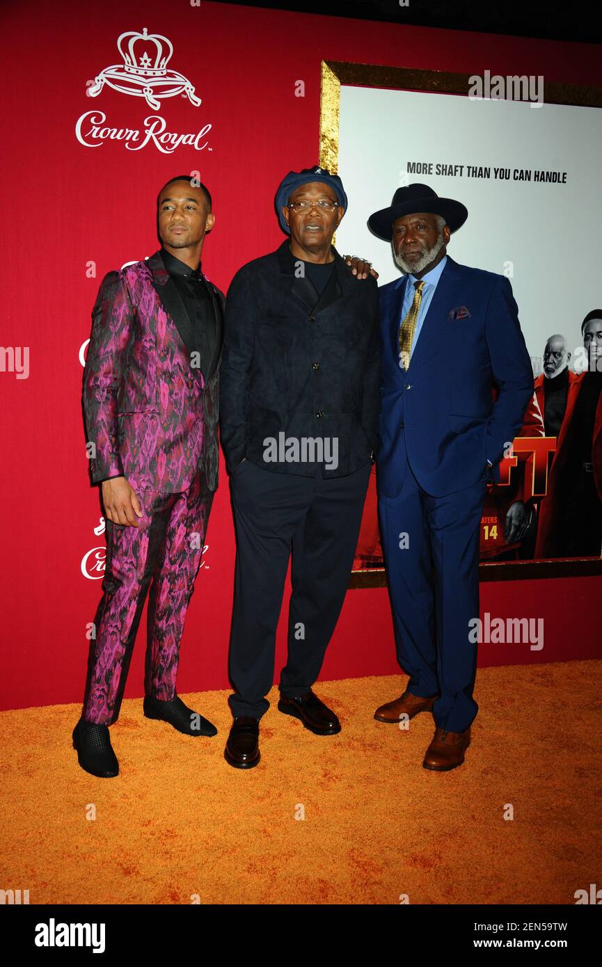LR Jessie T. Usher, Samuel L. Jackson, Richard Roundtree arrives to(02)