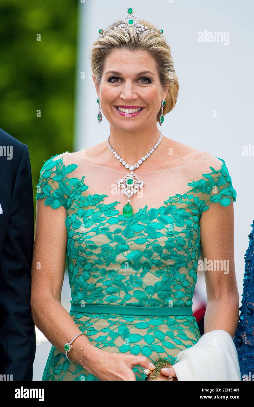 Queen Maxima of the Netherlands during state banquet with president ...