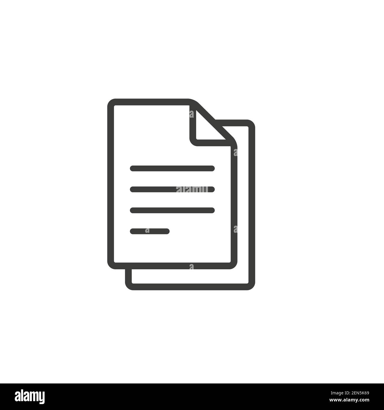 Document vector iconisolated on white background. File copy icon for ...