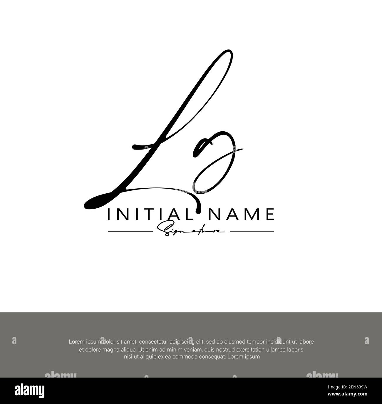 L G LG Initial letter handwriting and signature logo. Beauty vector initial logo .Fashion, boutique, floral and botanical Stock Vector