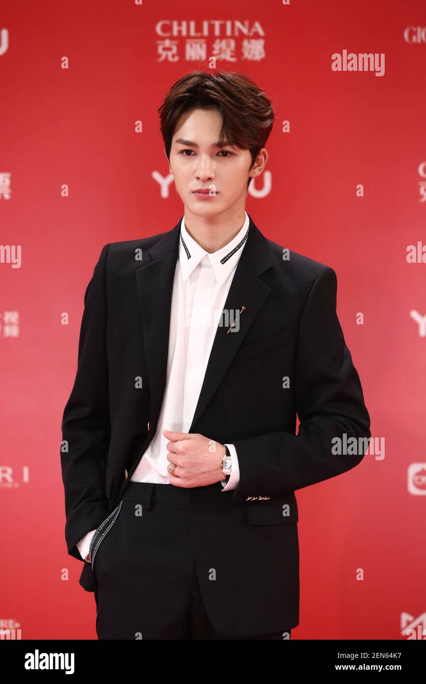 Chinese singer Zhu Zhengting of Chinese boy group Nine Percent arrives