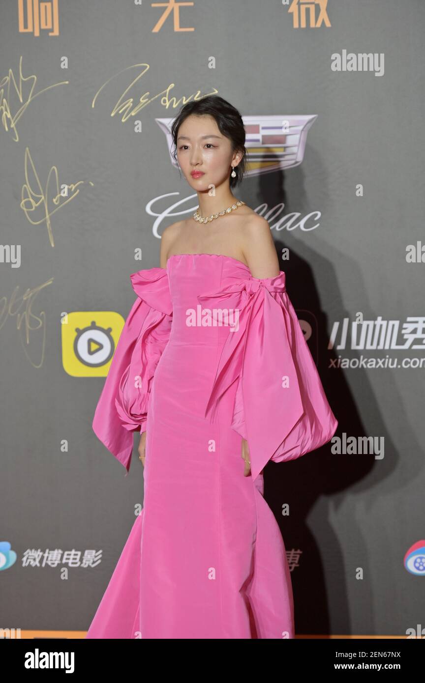 Chinese actress Zhou Dongyu arrives on the red carpet for 2019