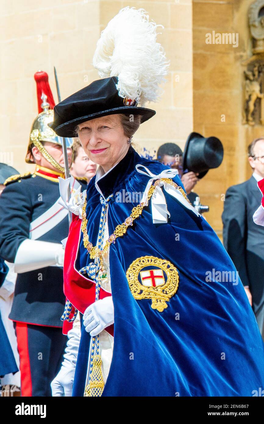 Princess Anne during Order of the Garter service, a service for the