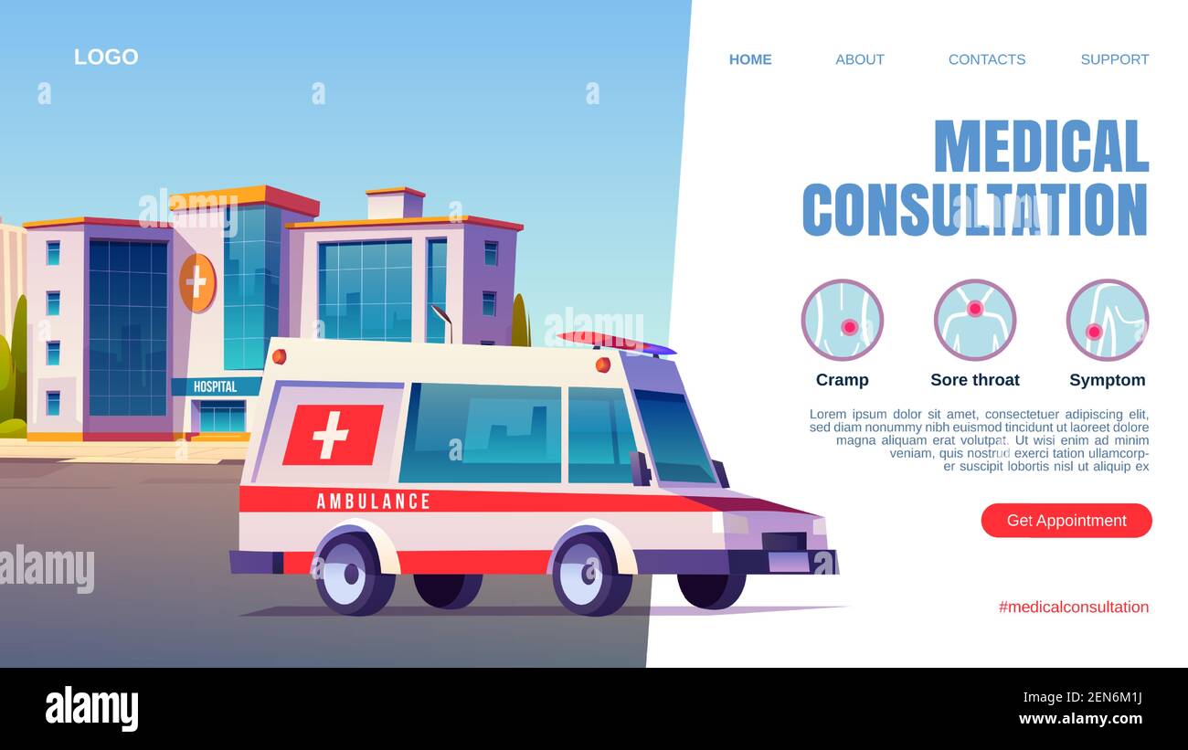 Medical consultation banner. Online service for get appointment with