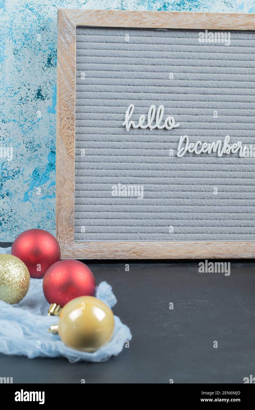 Hello december hi-res stock photography and images - Alamy