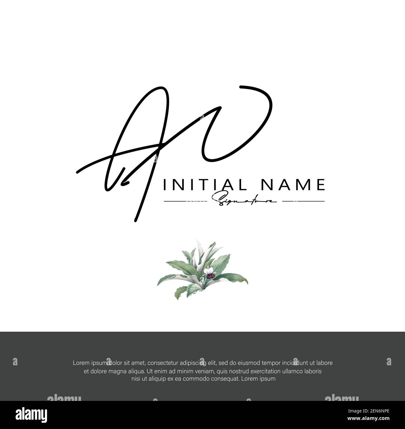 A N AN Initial letter handwriting and signature logo. Beauty vector initial logo .Fashion, boutique, floral and botanical Stock Vector