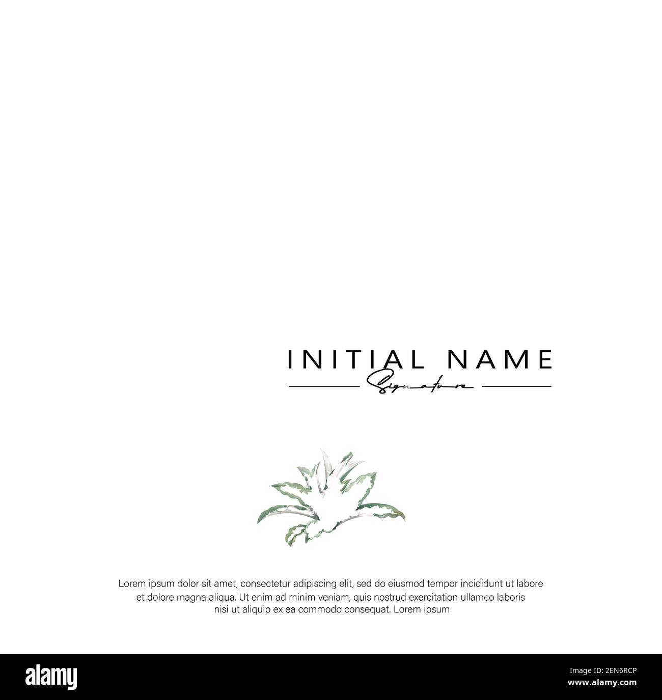 Initial letter handwriting and signature logo. Beauty vector initial logo .Fashion, boutique, floral and botanical Stock Vector