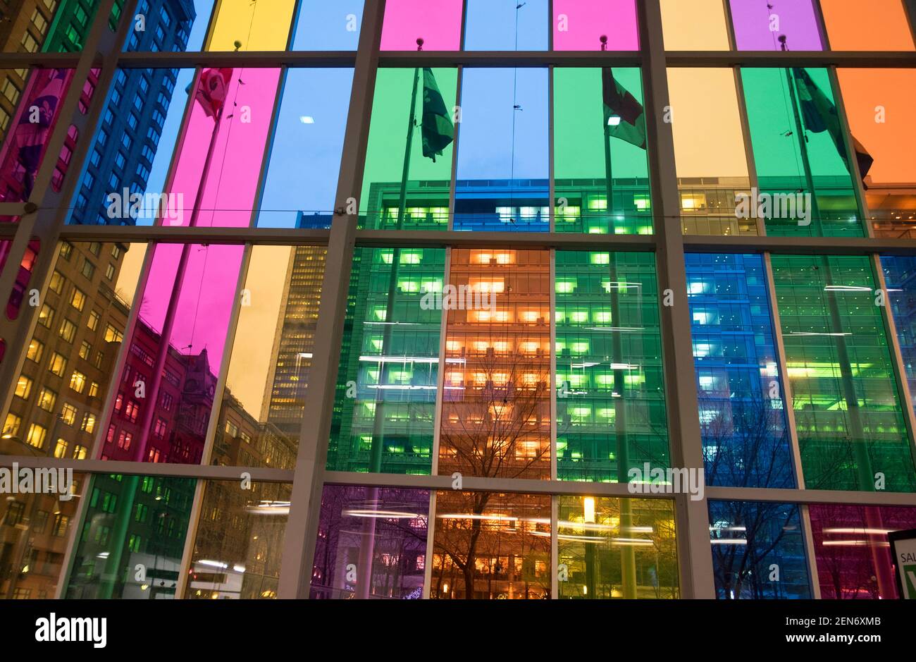 Downtown Montreal modern buildings Stock Photo Alamy