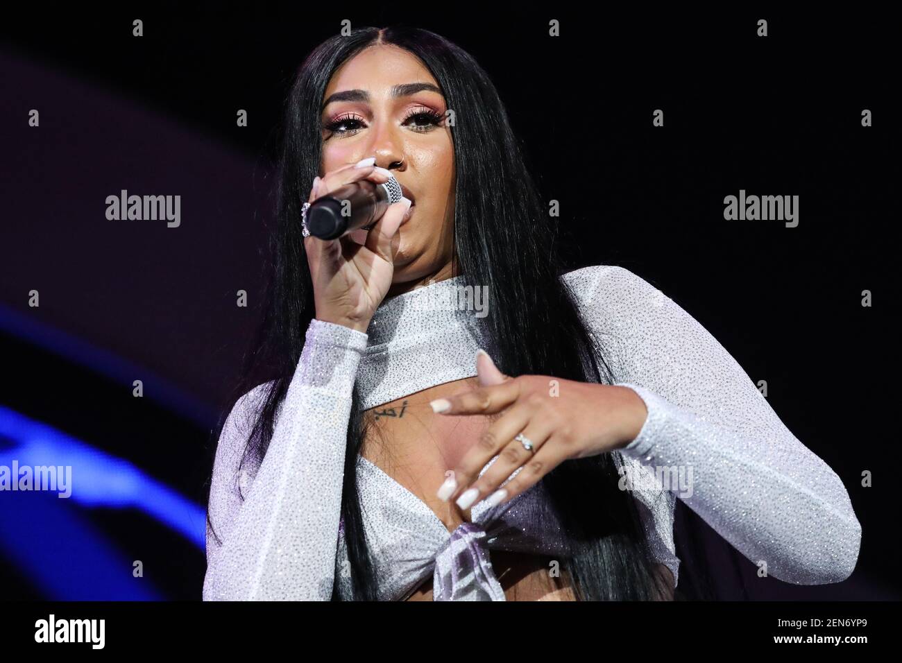 LOS ANGELES, CALIFORNIA, USA JUNE 20 Singer Queen Naija performs on