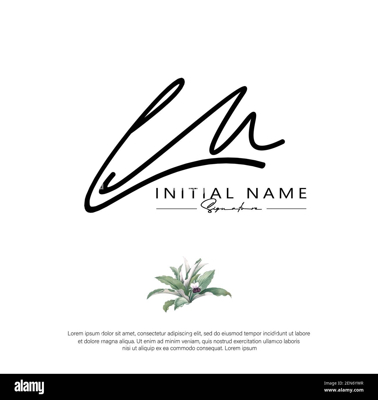 L M LM Initial letter handwriting and signature logo. Beauty vector initial logo .Fashion, boutique, floral and botanical Stock Vector