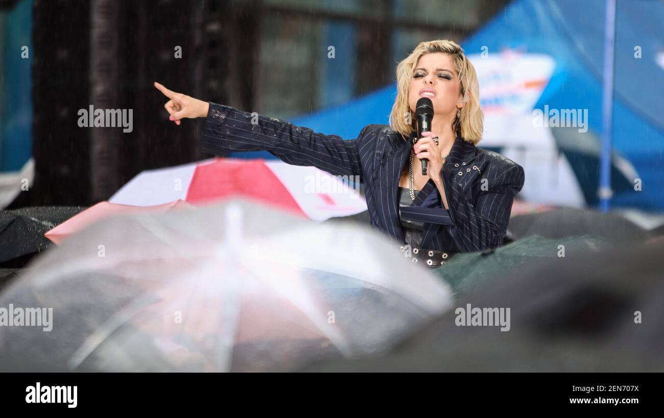 Bebe Rexha preforms on the Today Show at Today Plaza in New York, NY on