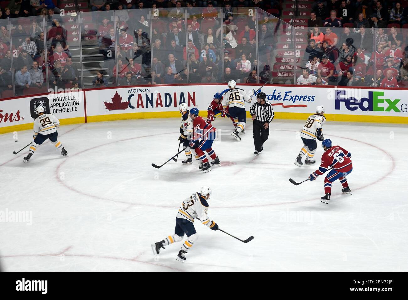 Ice Hockey players on rink Stock Photo Alamy
