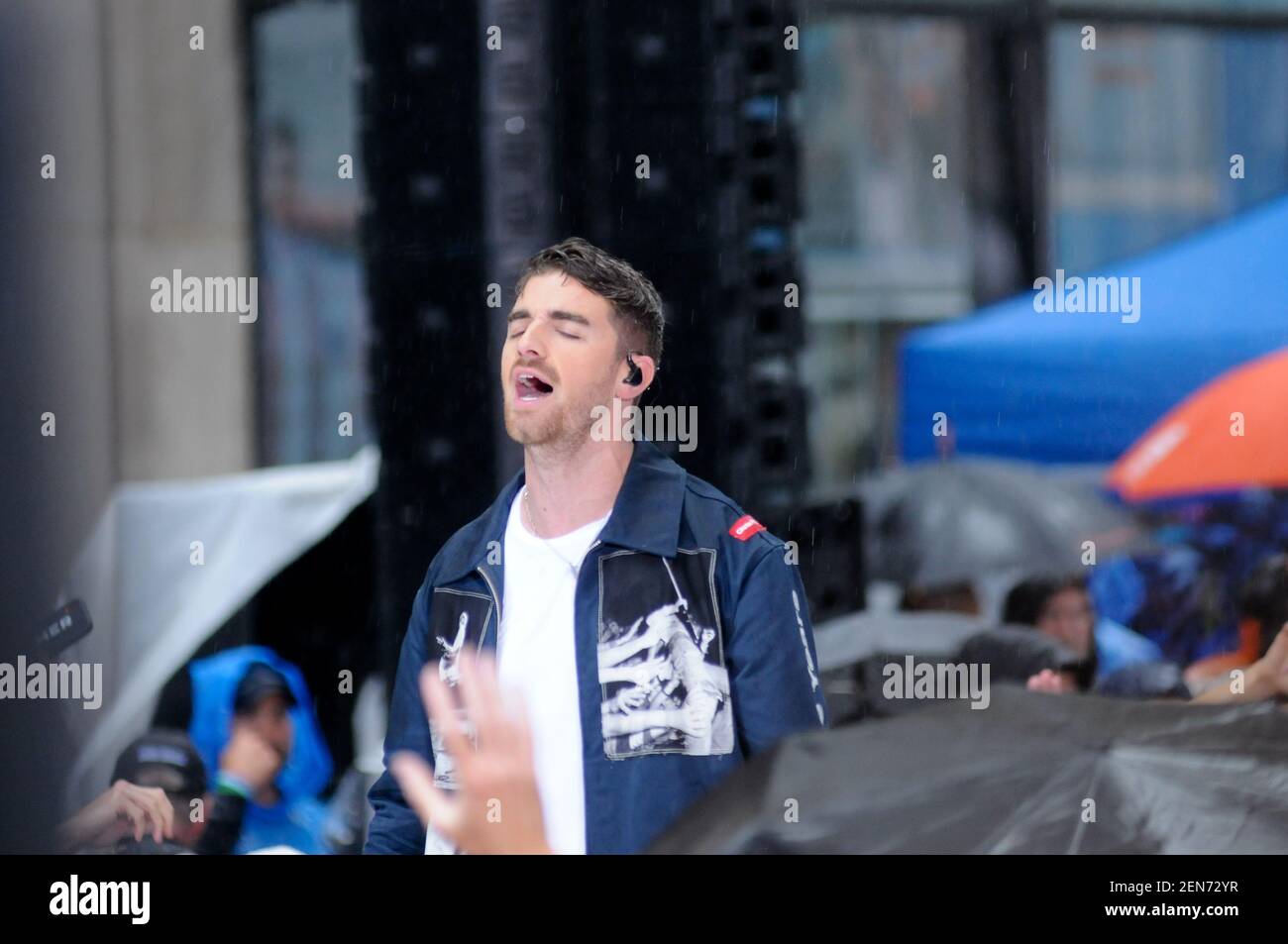 Andrew Taggart performs during the Chainsmokers performance of NBC's