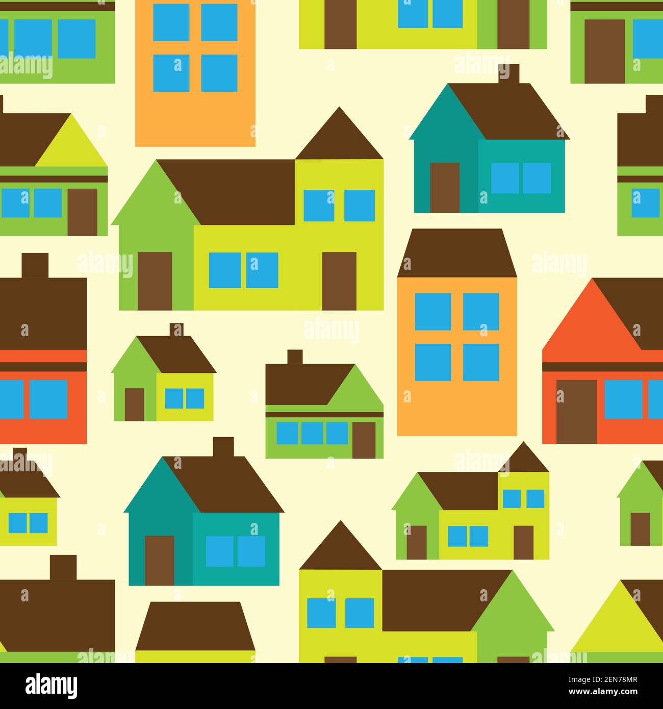 city view ornament pattern. vector illustration Stock Vector