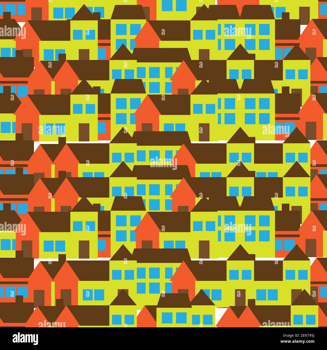 city view ornament pattern. vector illustration Stock Vector