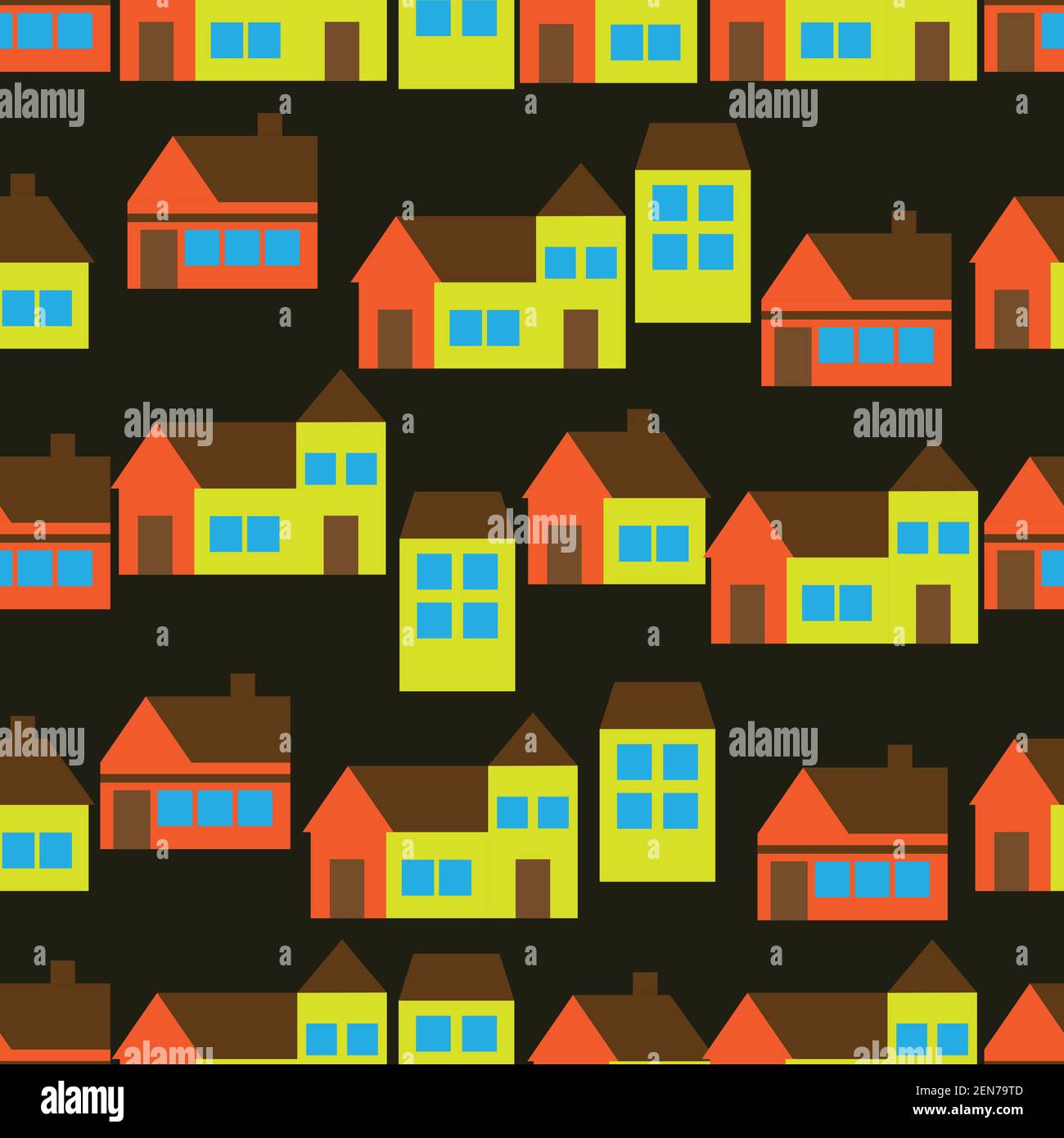 city view ornament pattern. vector illustration Stock Vector