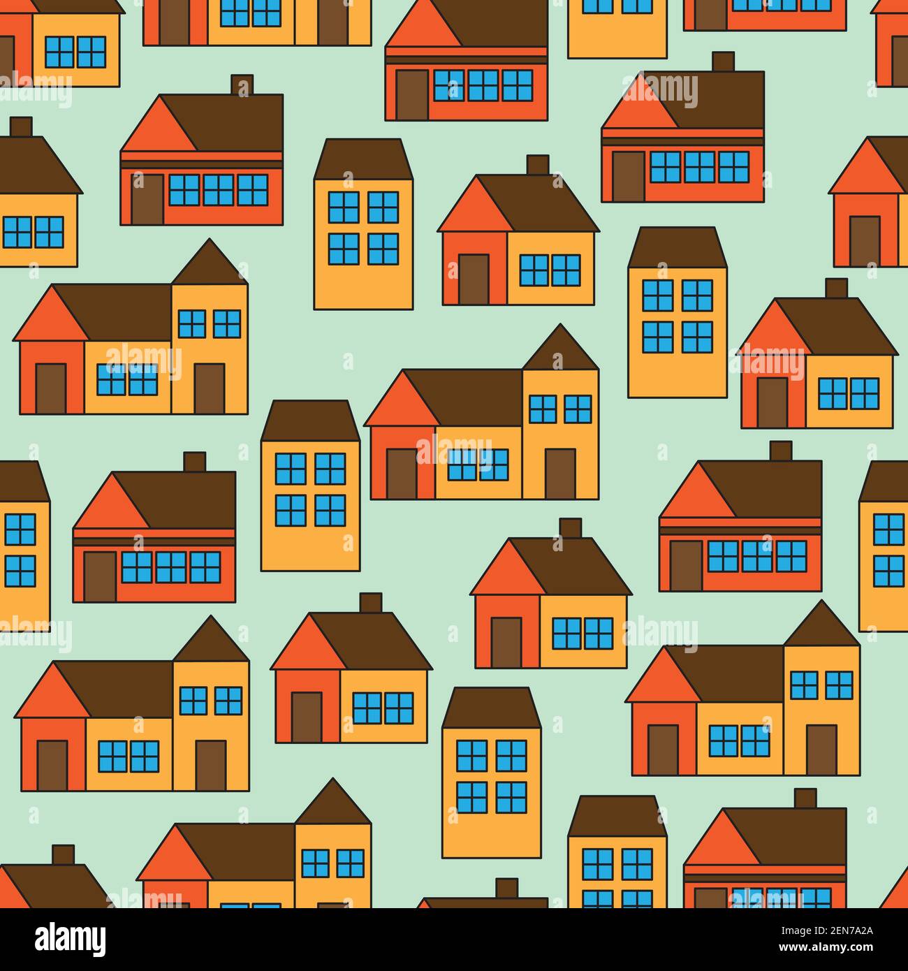 city view ornament pattern. vector illustration Stock Vector