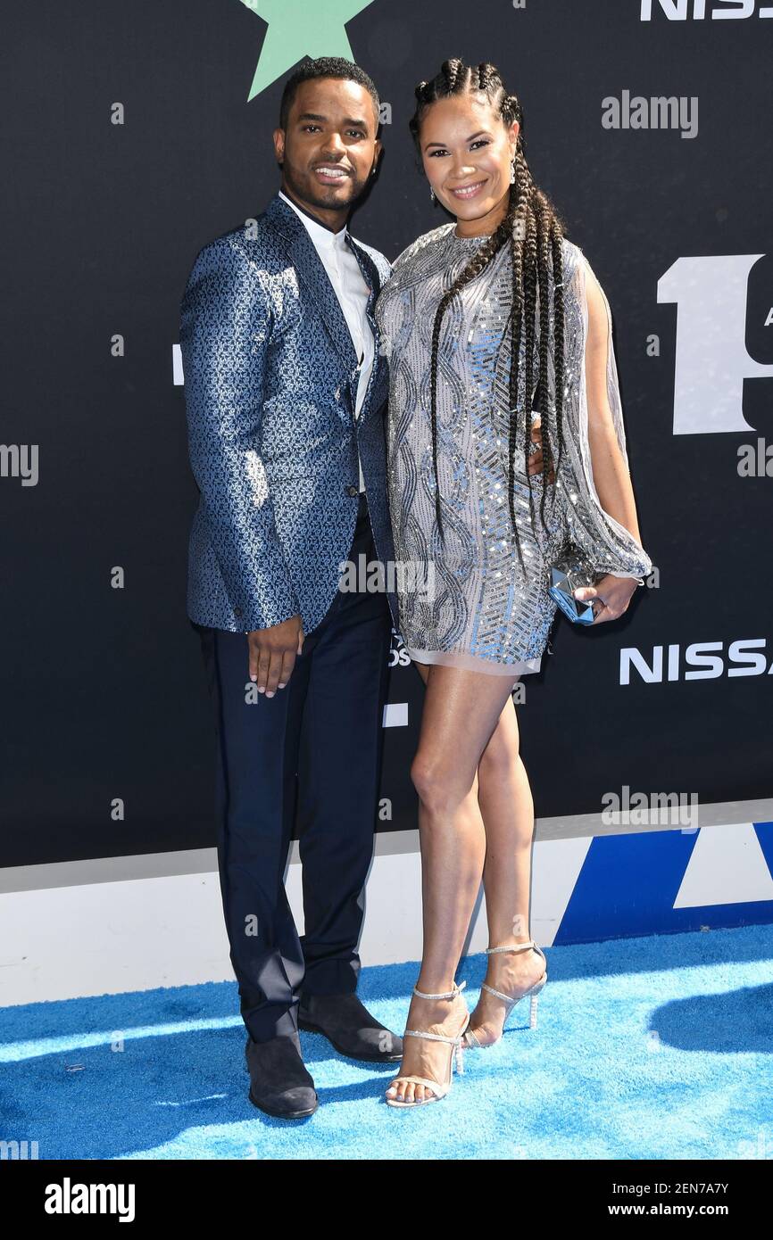 Larenz Tate and Tomasina Parrott at the 2019 BET Awards held at