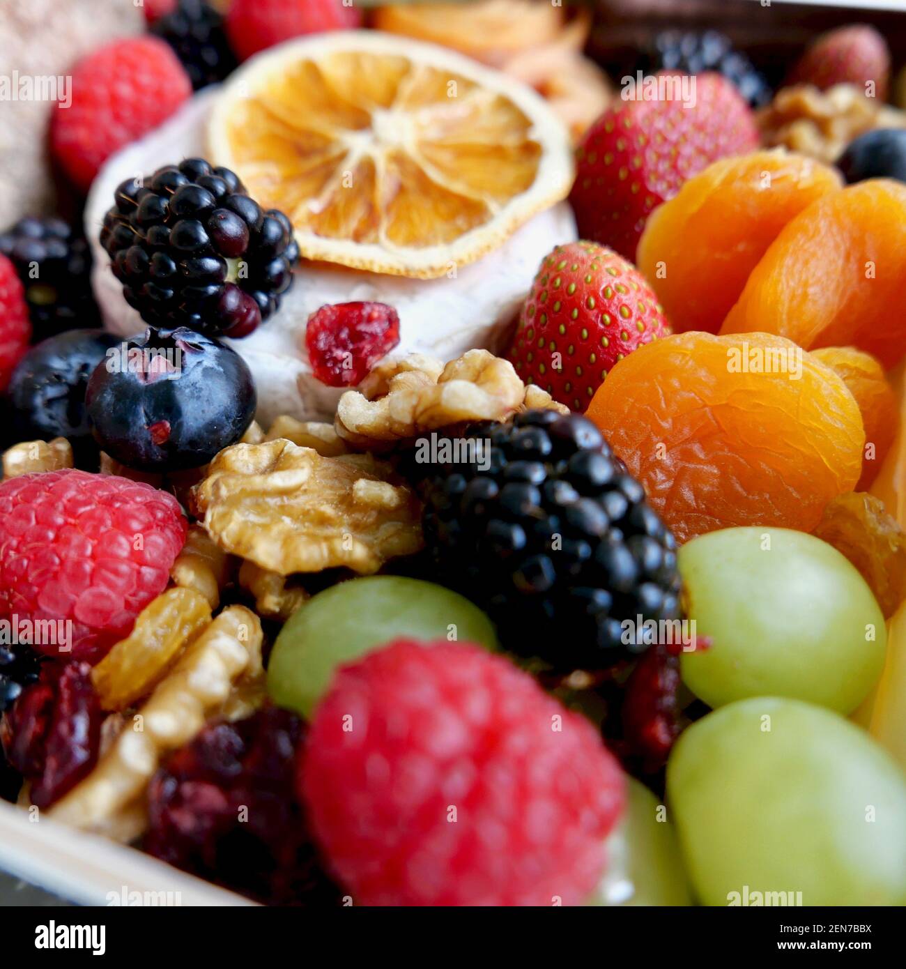 Beautiful cheese and fruit platter Stock Photo Alamy
