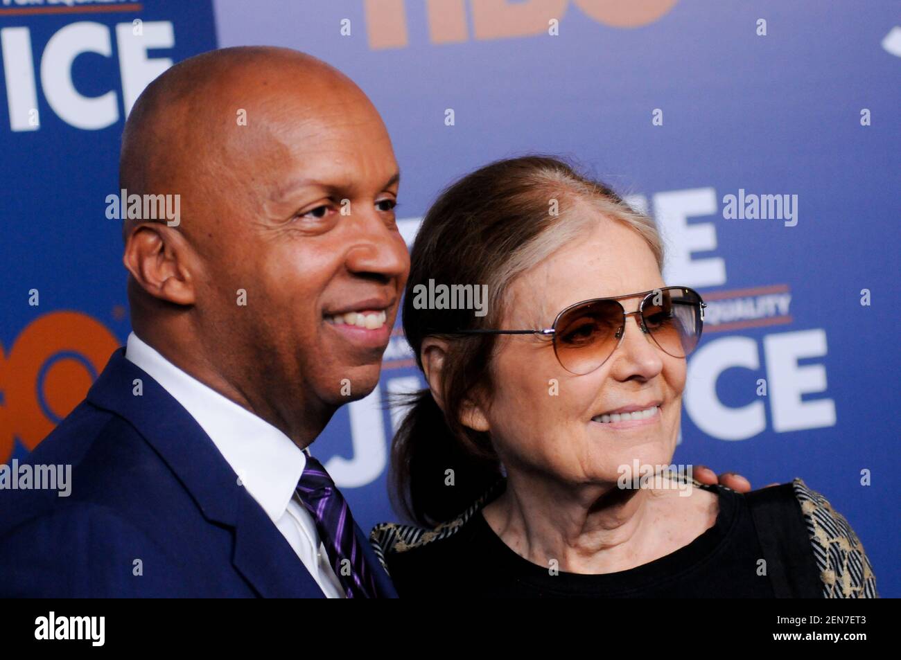 Bryan Stevenson and Gloria Steinem attend the "True Justice Bryan