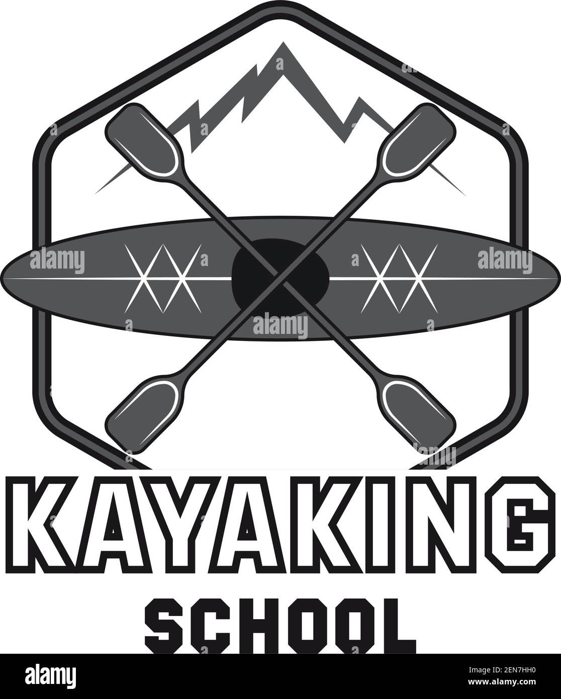 canoeing and kayaking sport activity logo emblems and insignia. vector