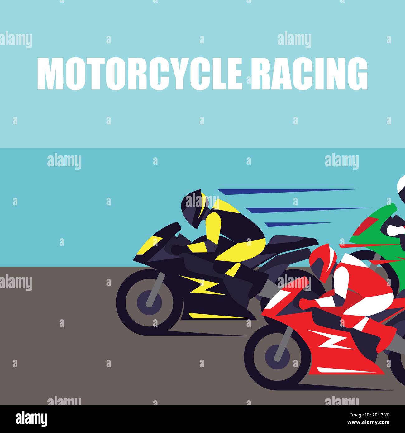motorcycle racing poster and banner. vector illustration Stock Vector