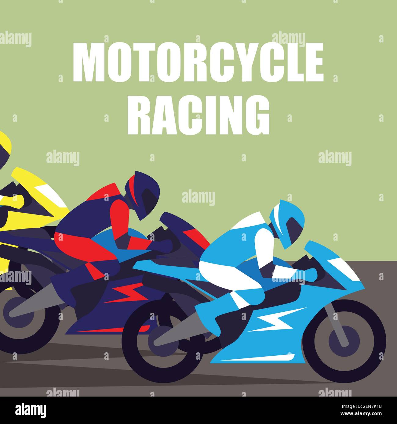 motorcycle racing poster and banner. vector illustration Stock Vector