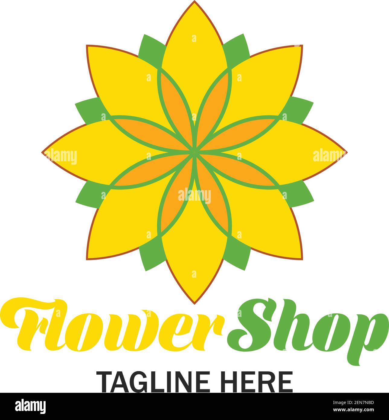 florist logo with text space for your slogan / tagline, vector illustration Stock Vector Image