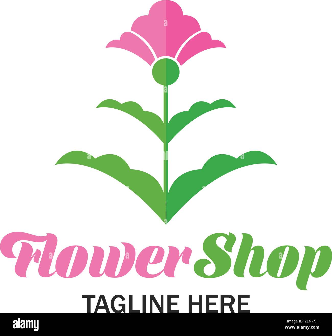 florist logo with text space for your slogan / tagline, vector illustration Stock Vector Image