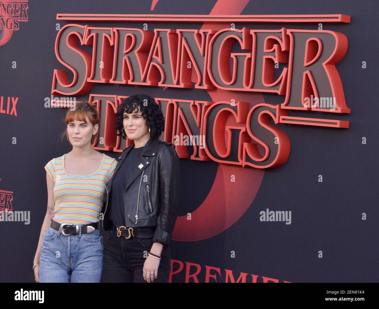 (L-R) Tallulah Belle Willis and Rumer Willis at Netflix's STRANGER ...