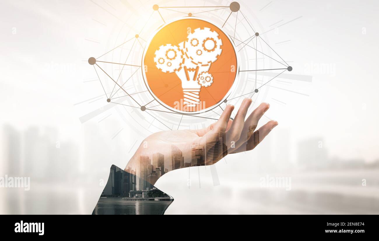 Innovation Technology for Business Finance Concept. Modern graphic