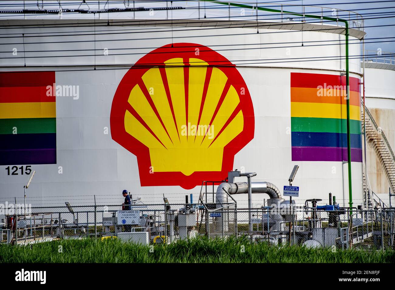 Royal Dutch Shell Oil industry company at the Port of Rotterdam