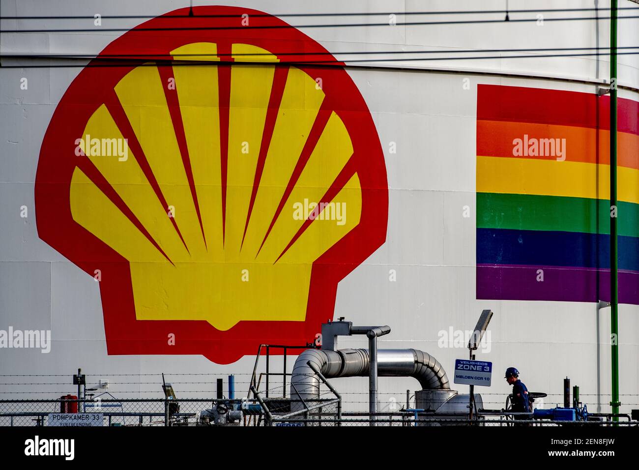 Royal Dutch Shell Oil industry company at the Port of Rotterdam