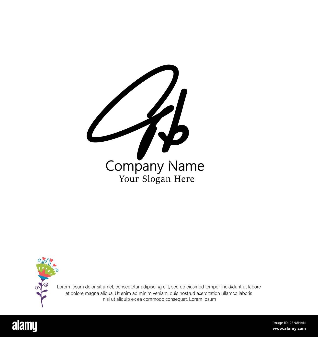 G B GB Initial letter handwriting and signature logo. Beauty vector initial logo .Fashion, boutique, floral and botanical Stock Vector