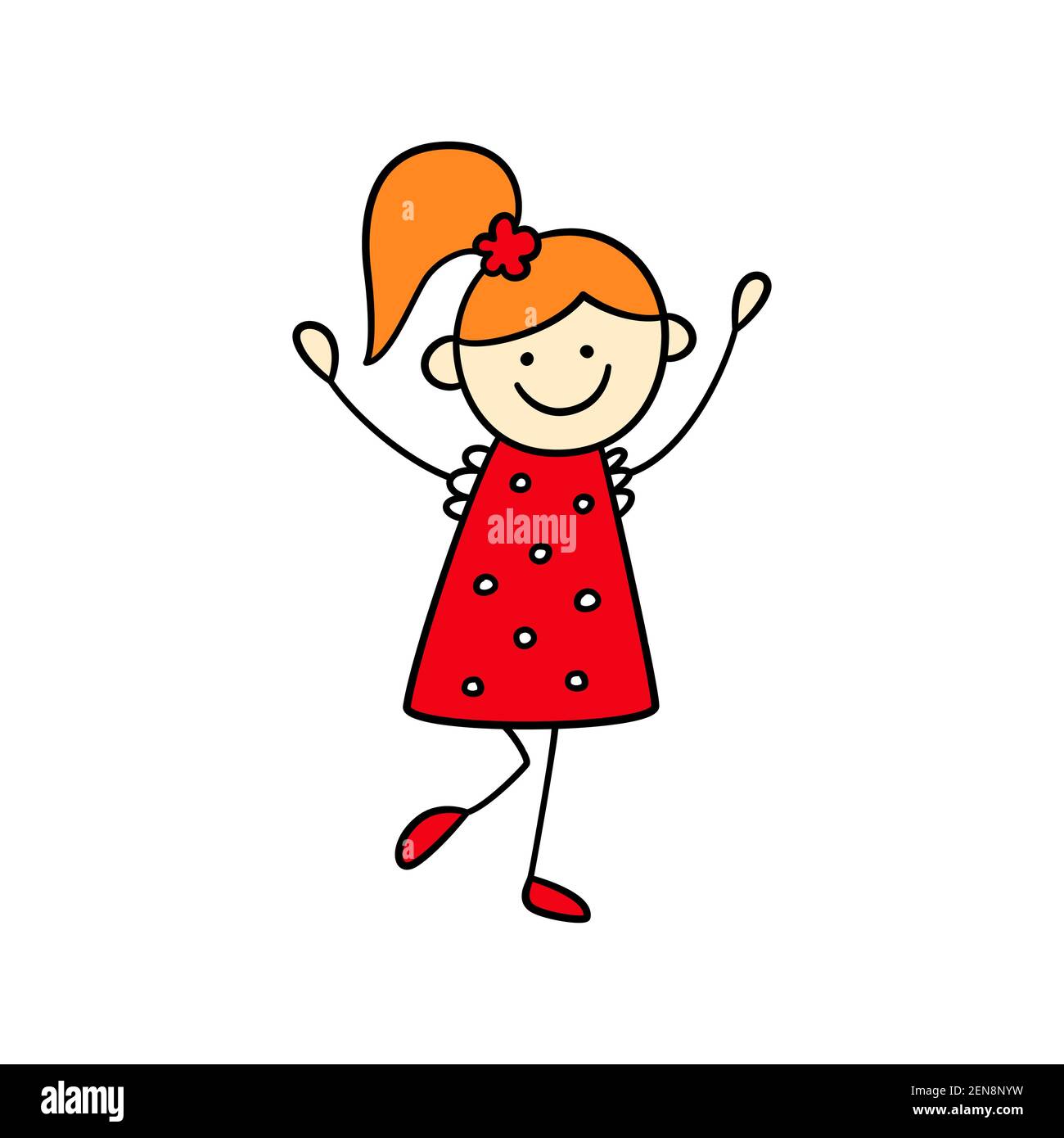 How to draw a little girl in a dress outlet