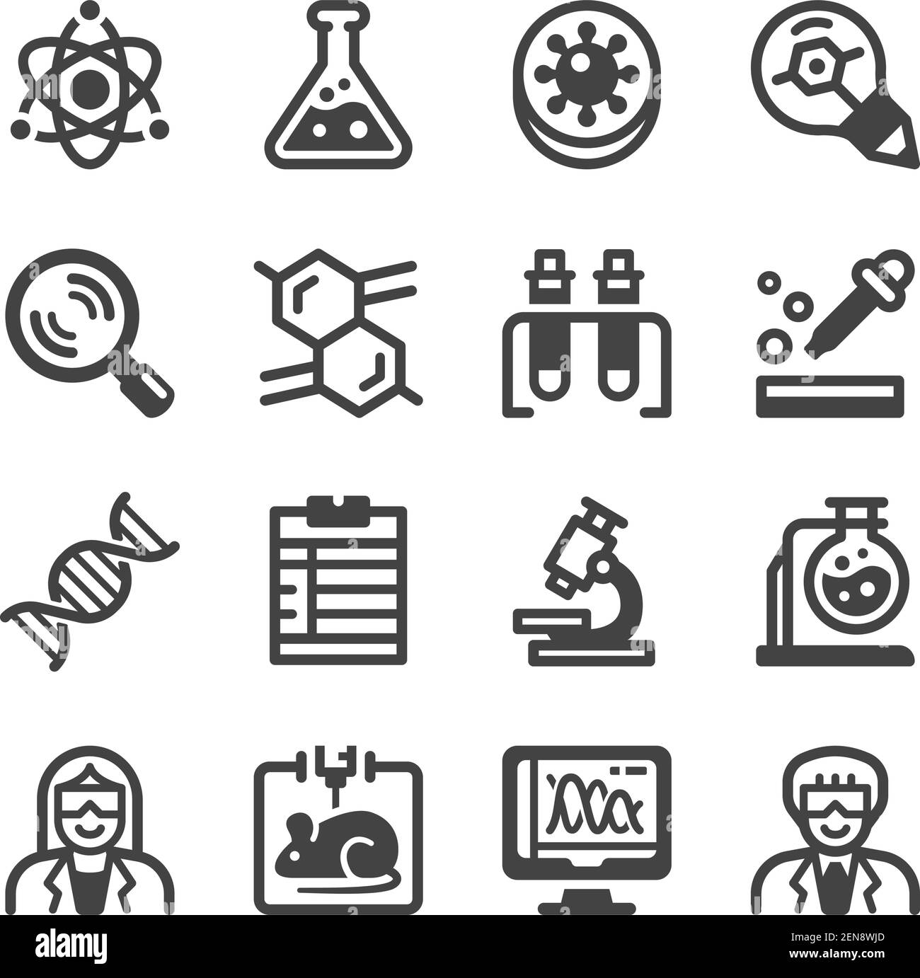 laboratory,lab room icon set,vector and illustration Stock Vector