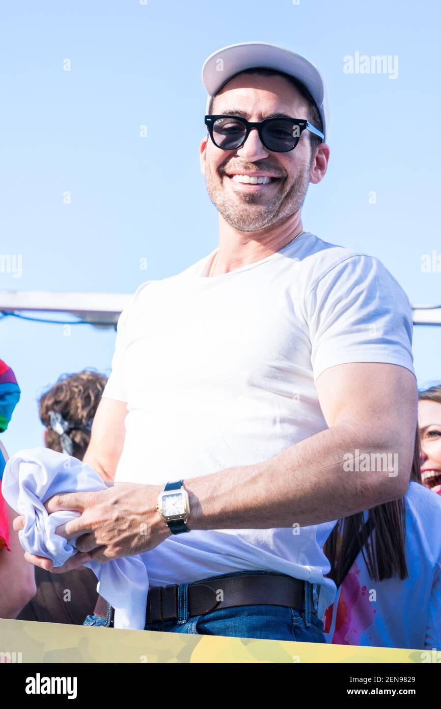 Actor Miguel Angel Silvestre during LGTB Pride March in Madrid. July 06 ...