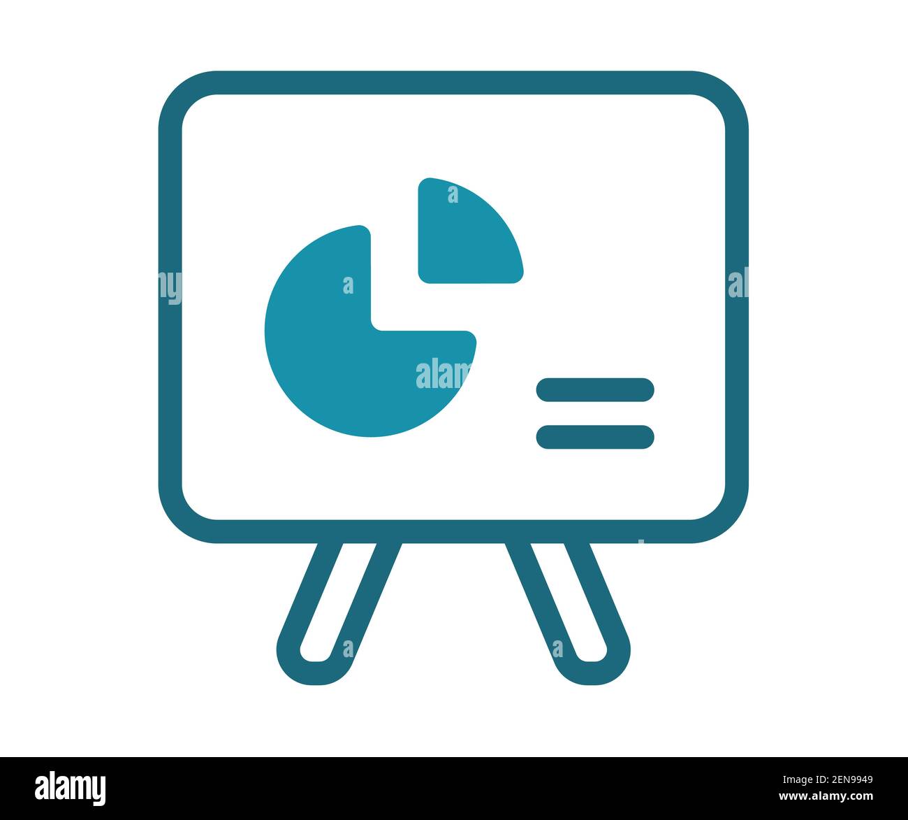 presentation display chart single isolated icon with solid line style ...