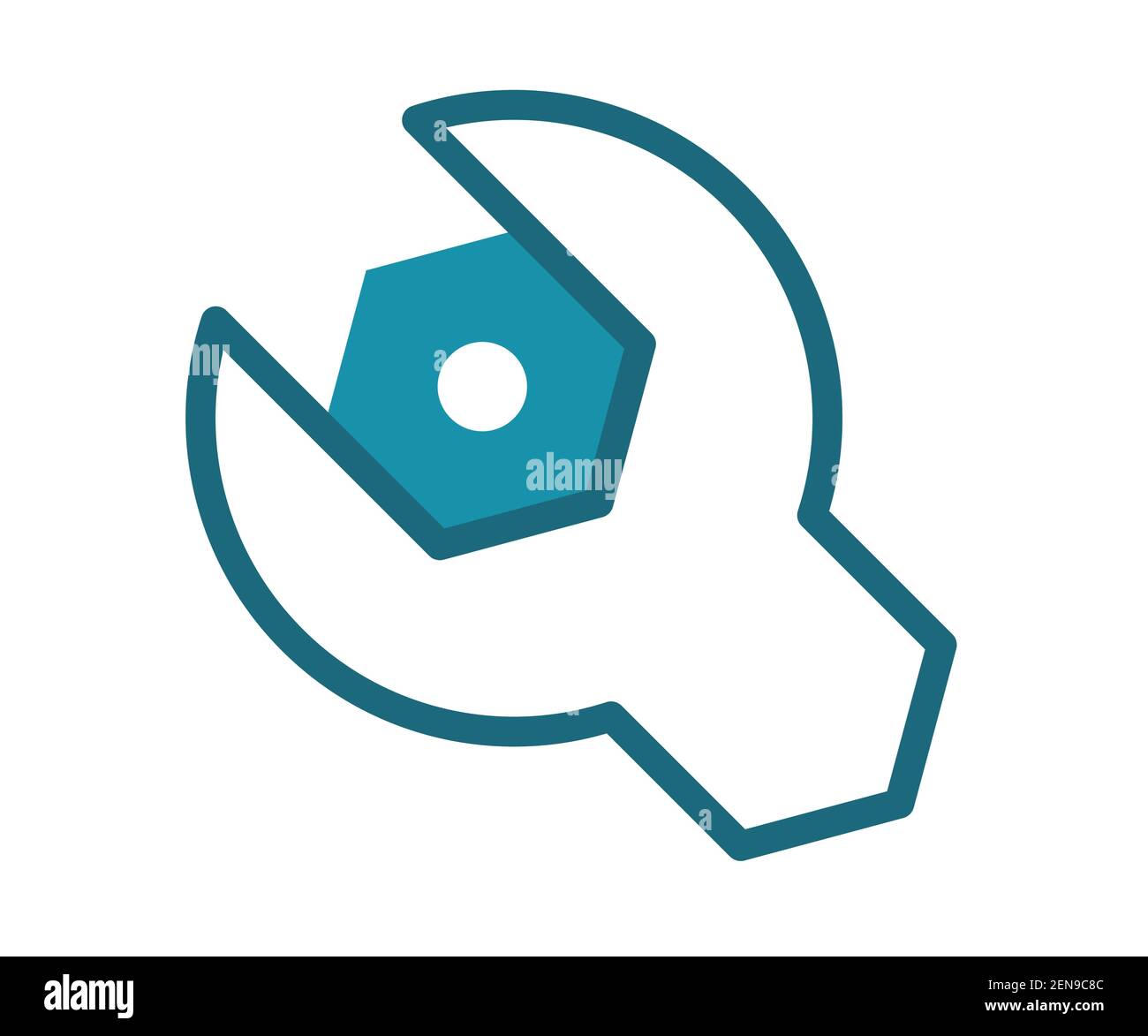 gear setting configuration single isolated icon with solid line style ...