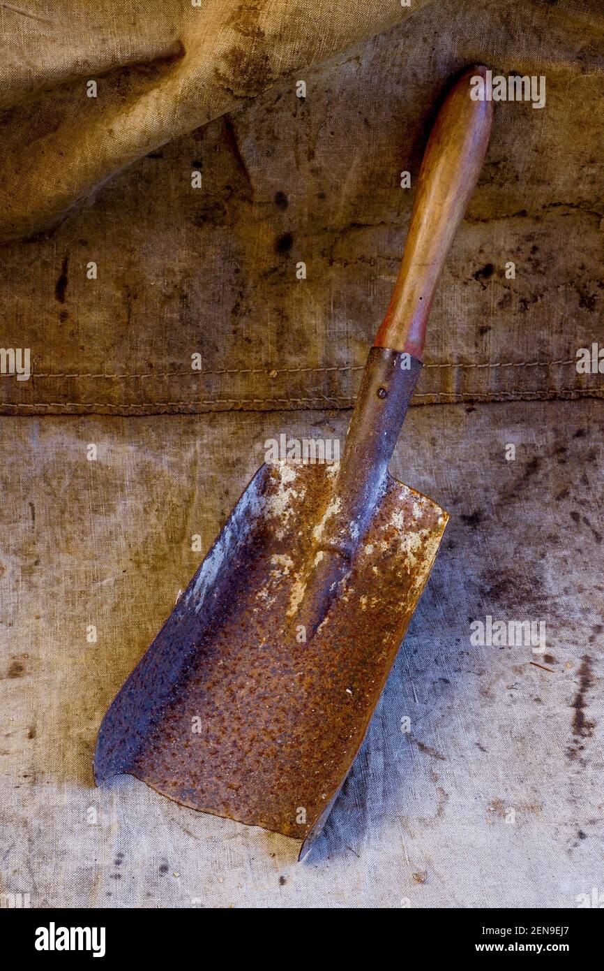 Vintage Coal shovel, France Stock Photo Alamy