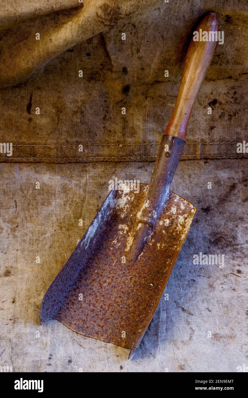 Vintage Coal shovel, France Stock Photo Alamy