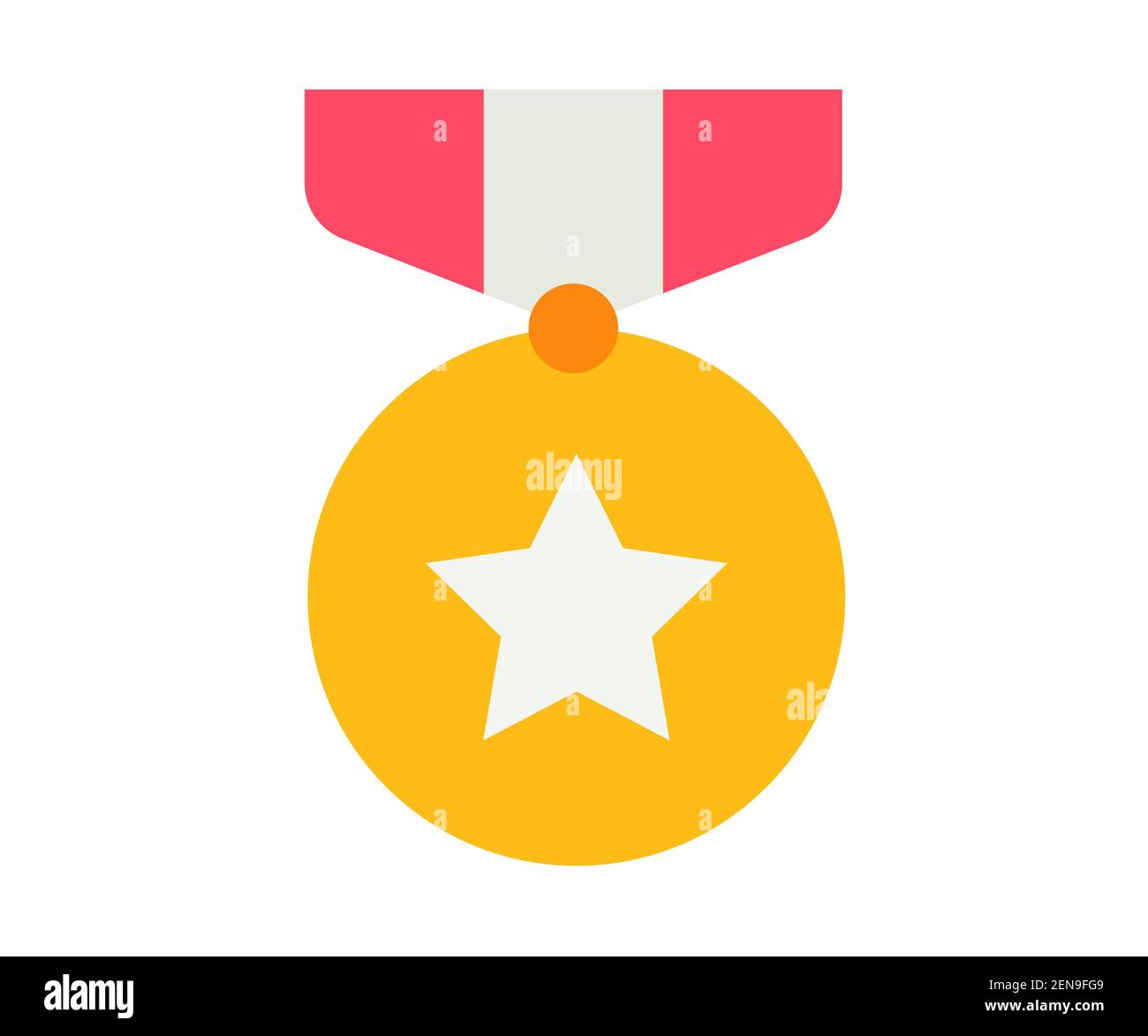 medal award achievement single isolated icon with flat style vector ...