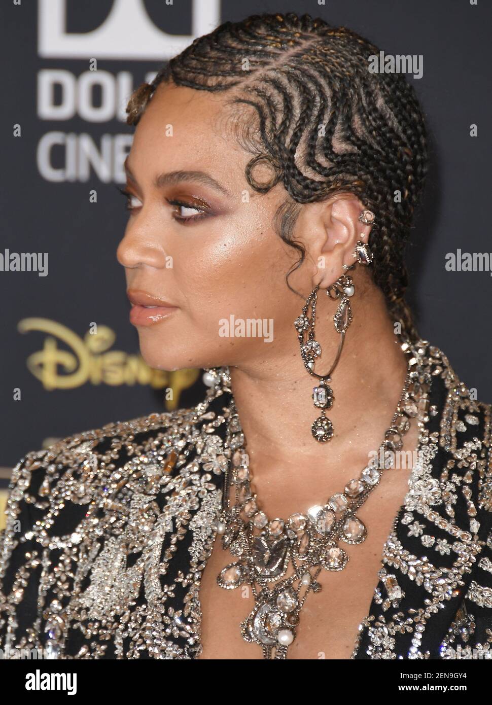 Beyoncé arrives at the Disney's THE LION KING World Premiere held at ...