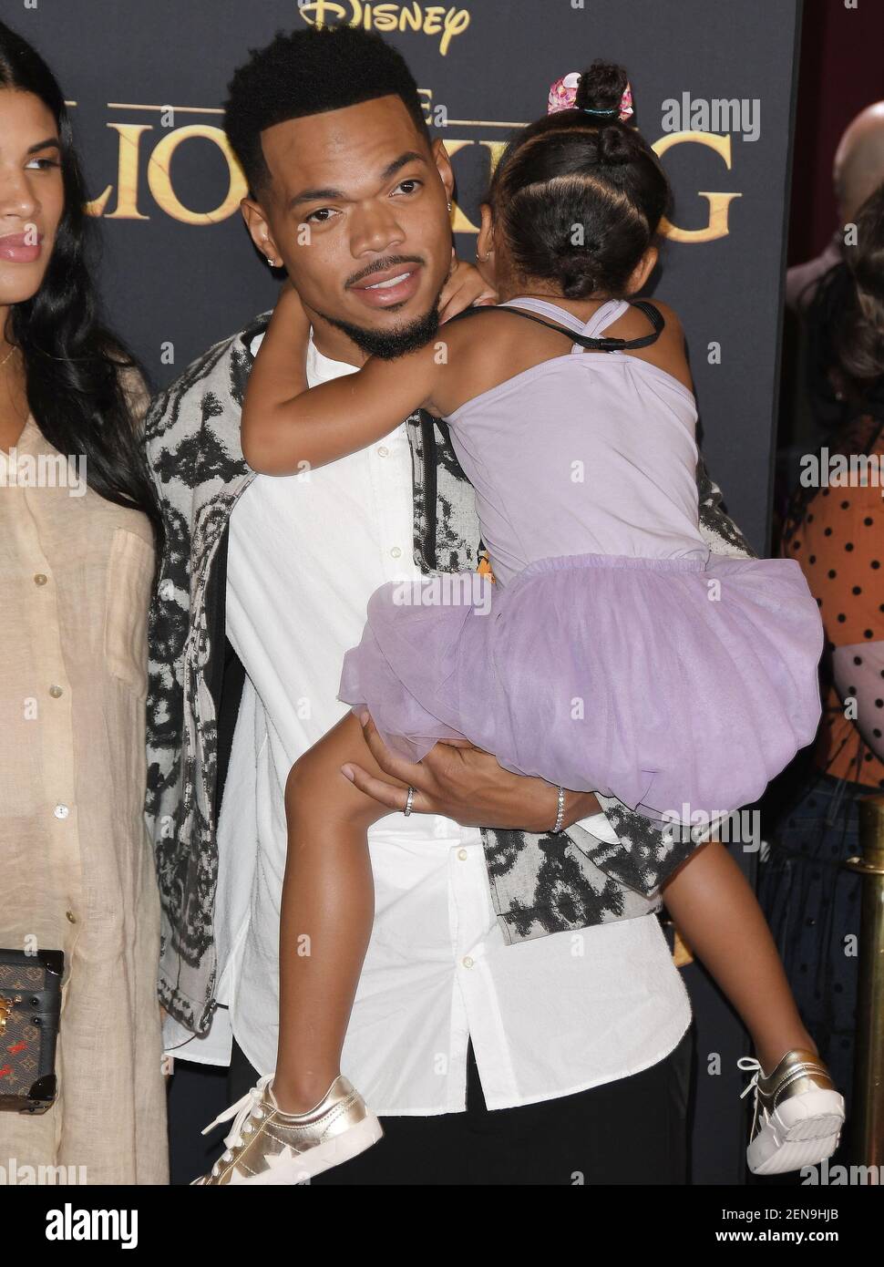Chance The Rapper and Daughter arrives at the Disney's THE LION KING ...
