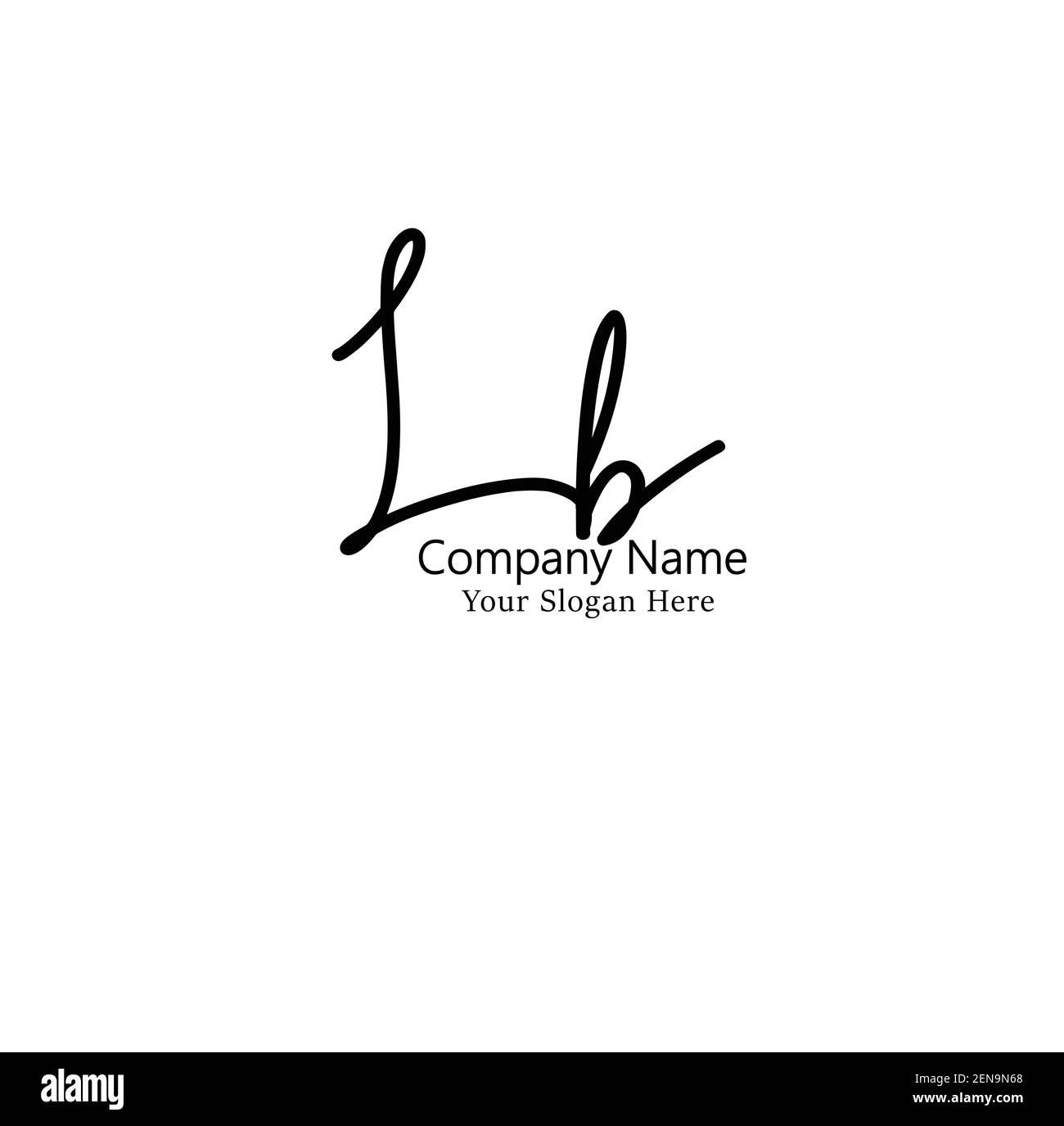 L B LB Initial letter handwriting and signature logo. Beauty vector initial logo .Fashion, boutique, floral and botanical Stock Vector