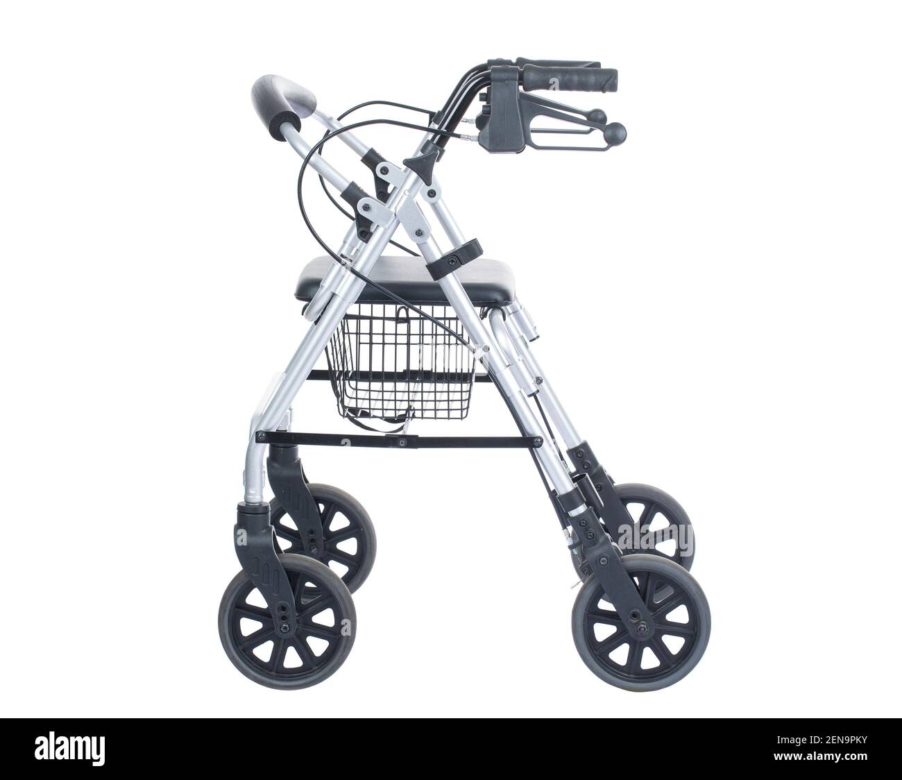 Elderly people walker with wheels, rollator walkers, ambulatory assistive device, walking aid, walker Stock Photo